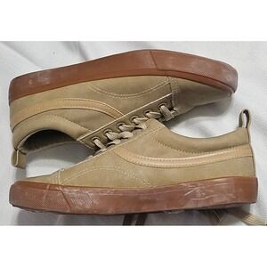 Twisted Suede Sneakers‎ Tan Low Top Lace Up Skate Shoes Women's Size 7 US